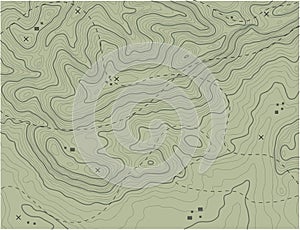 Abstract topographic isoline map background photo